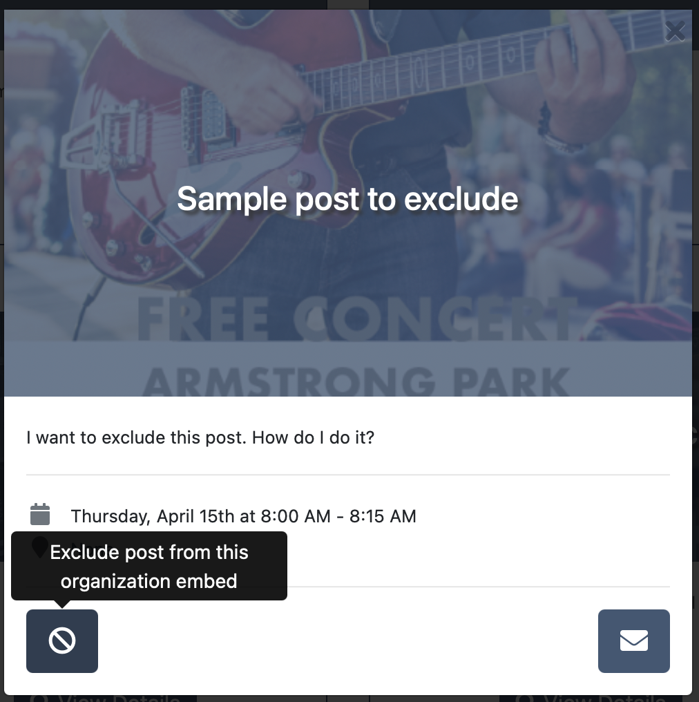 Exclude Post Button